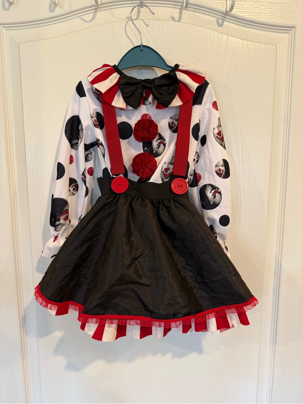 Spirit Halloween Toddler girl Kreepy Clown Costume cosplay size 3-4T